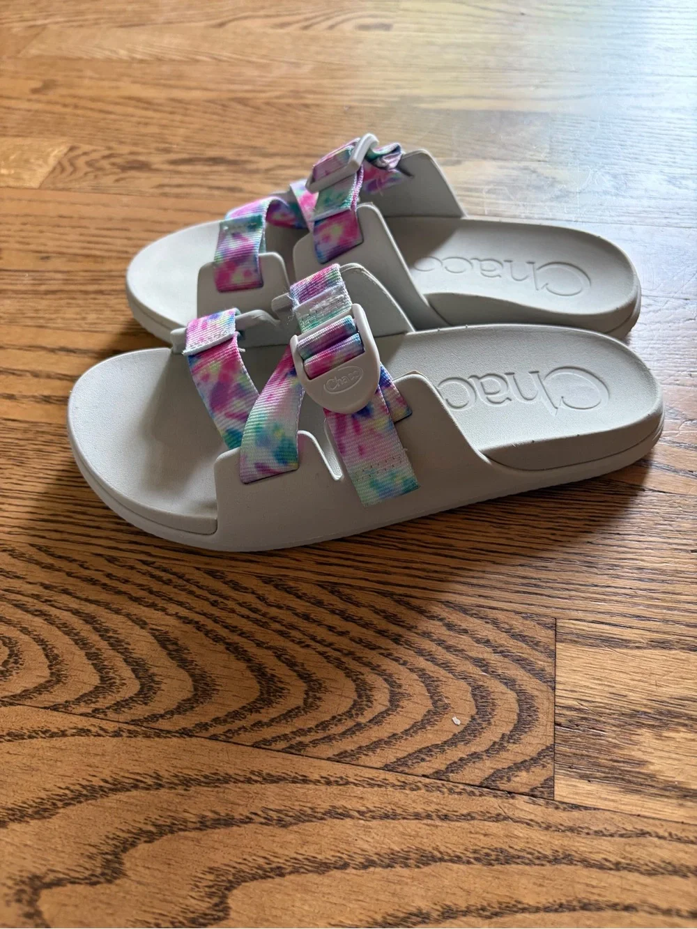 Chaco Kids Chillos Slides Sandals Light Tie Dye